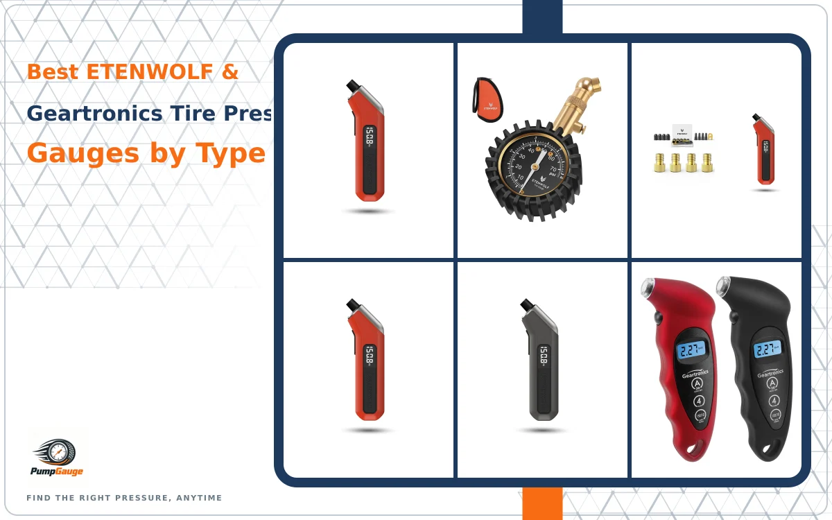 Best ETENWOLF & Geartronics Tire Pressure Gauges by Type