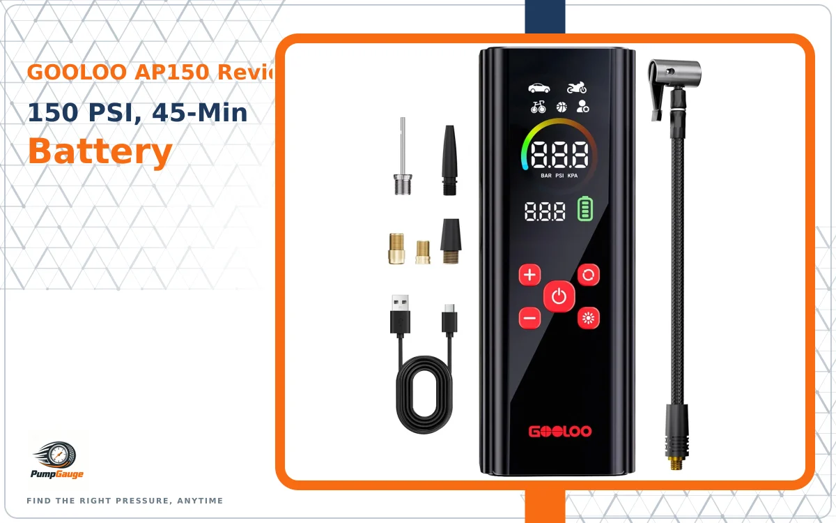 GOOLOO AP150 Review: 150 PSI, 45-Min Battery