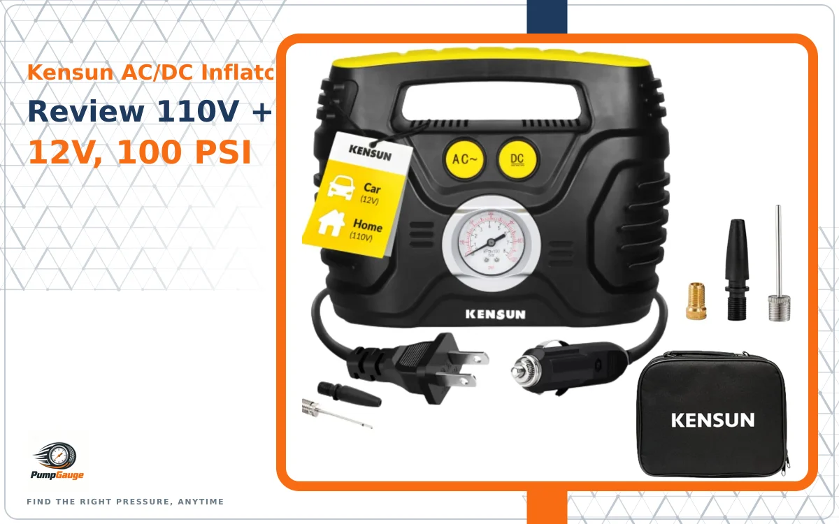Kensun AC/DC Inflator Review: 110V + 12V, 100 PSI