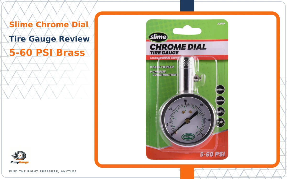Slime Chrome Dial Tire Gauge Review: 5-60 PSI Brass