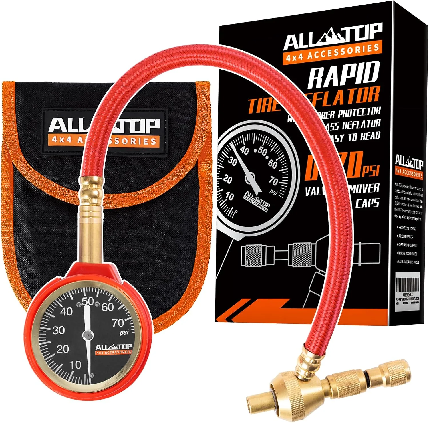 ALL-TOP Rapid Tire Deflator with Digital Gauge, 0–250 PSI product photograph