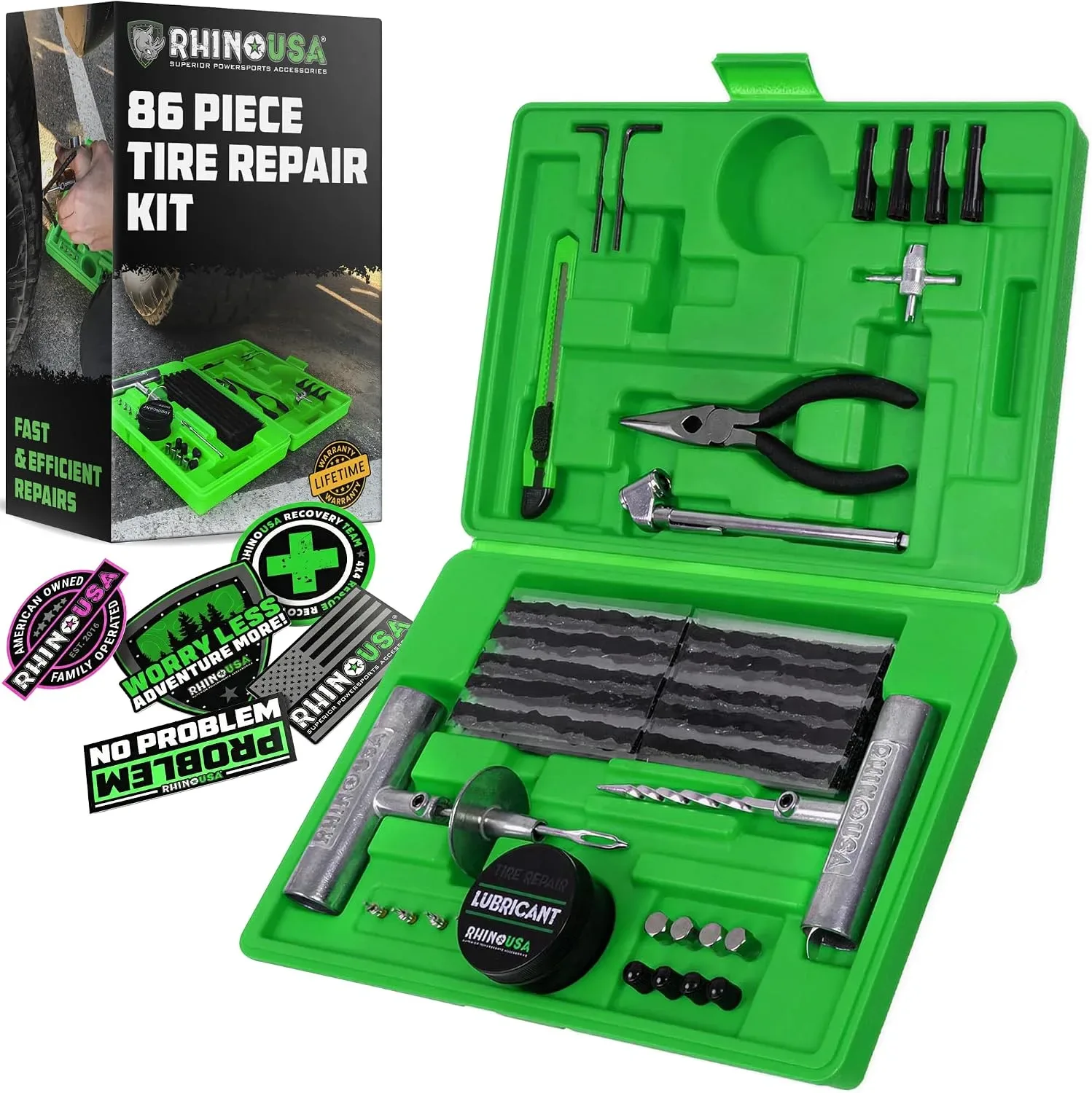 Rhino USA Tyre Plug Kit (86-Piece) product photograph