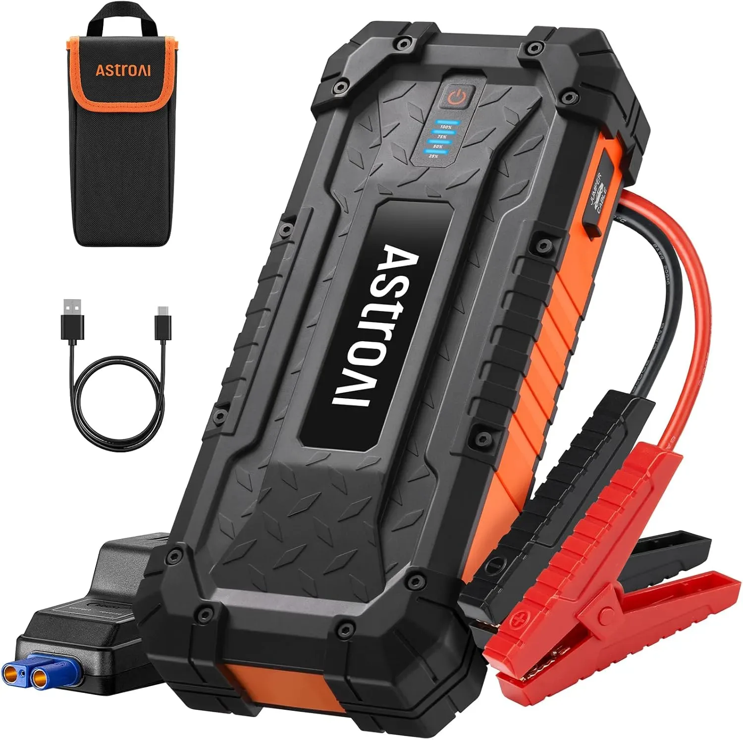 AstroAI S8 Ultra 12V 4000A Lithium Jump Starter Up to All Gas/12L Diesel Heavy-duty product photograph
