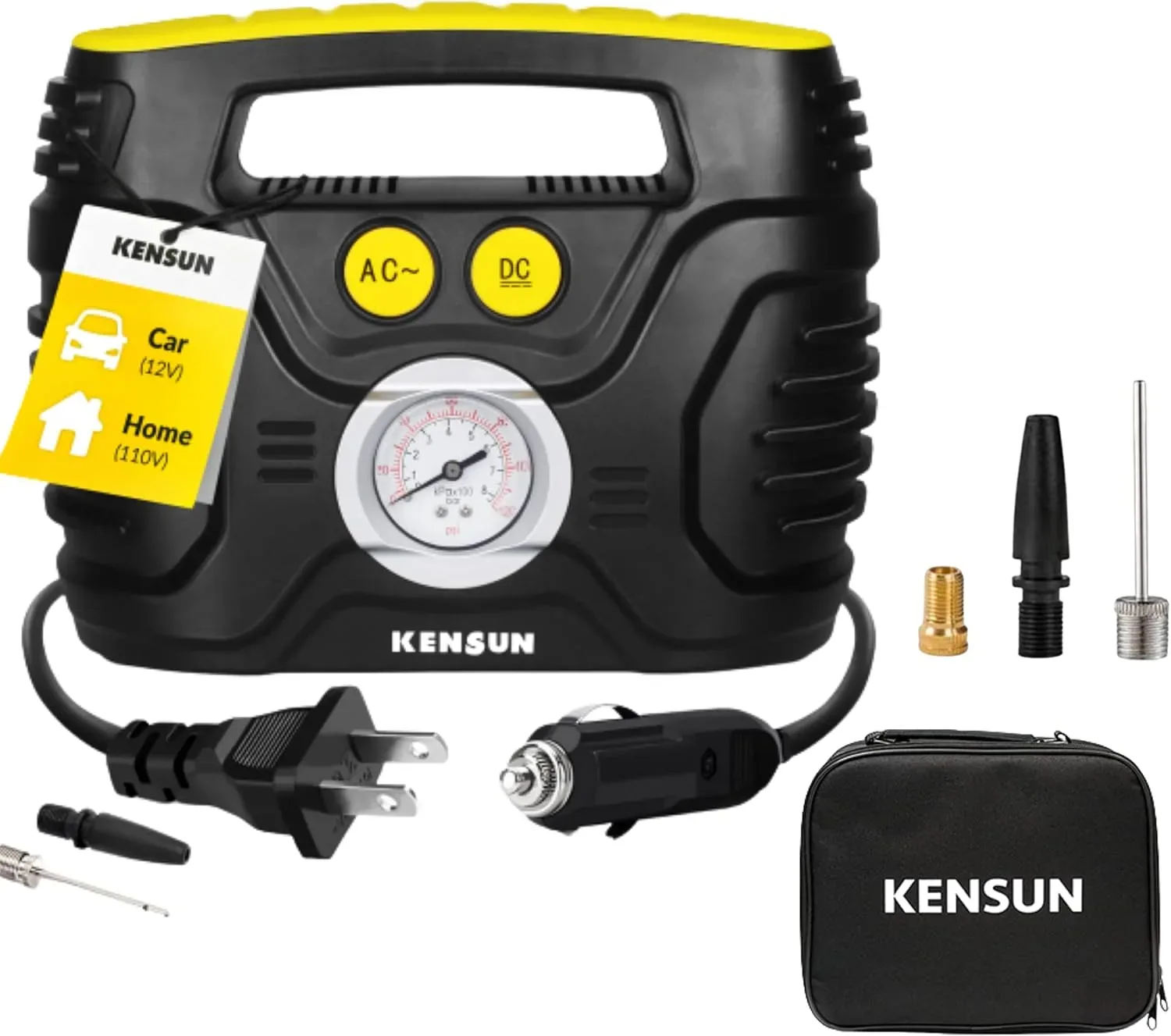 Kensun AC/DC Portable Air Compressor product photograph
