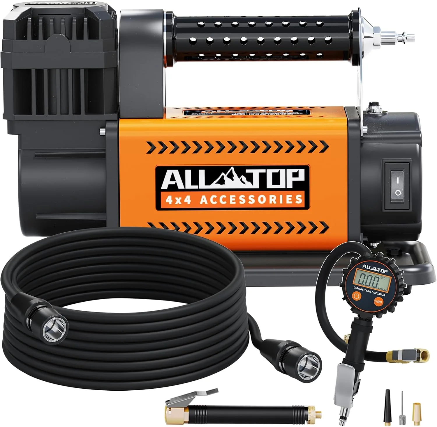 ALL-TOP Air Compressor with Digital Pressure Gauge Tire Inflator Kit product photograph
