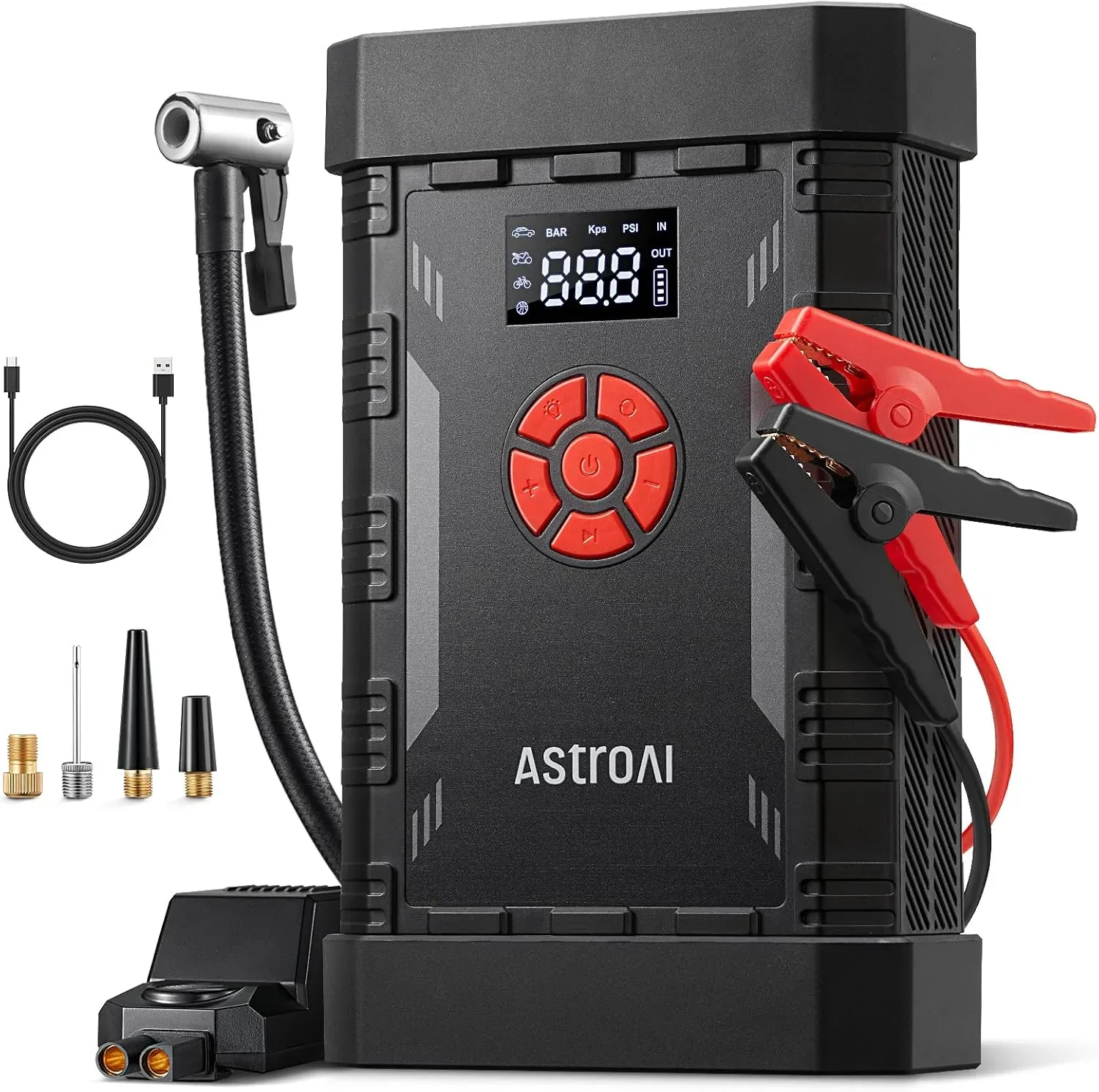 AstroAI A30 4000A Portable Jump Starter with Air Compressor product photograph