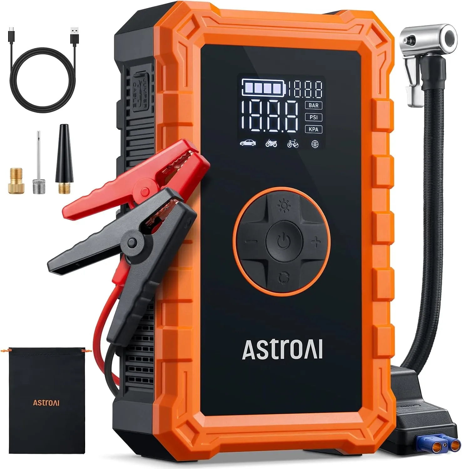 AstroAI S8 Air 3000A Jump Starter with Air Compressor product photograph