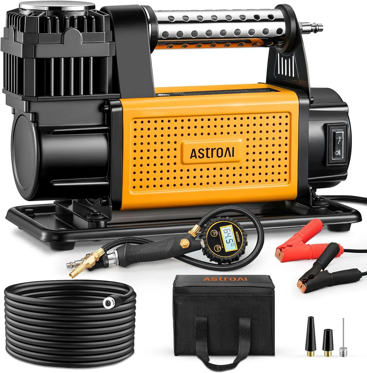 AstroAI T6 Offroad Air Compressor, 12 V Portable Air Pump with 7.06 product photograph