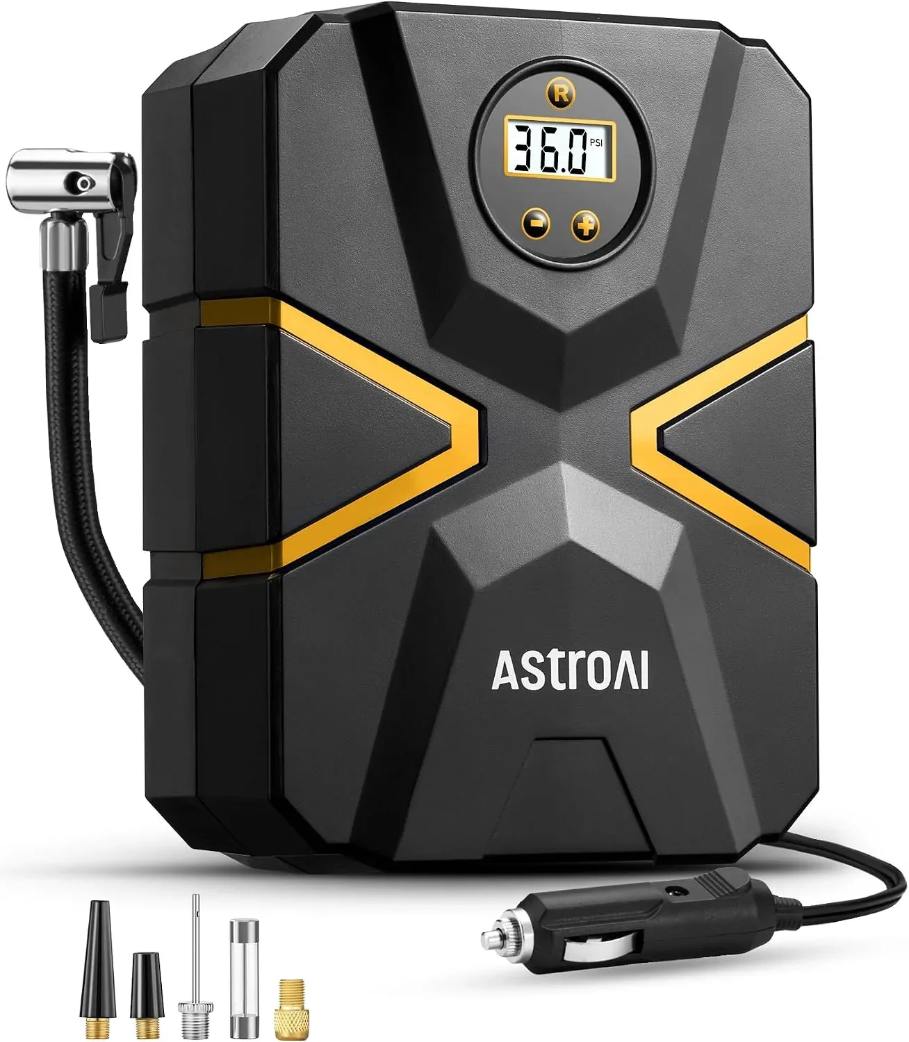 AstroAI S1 Tire Inflator Portable Air Compressor 12V DC with Digital product photograph