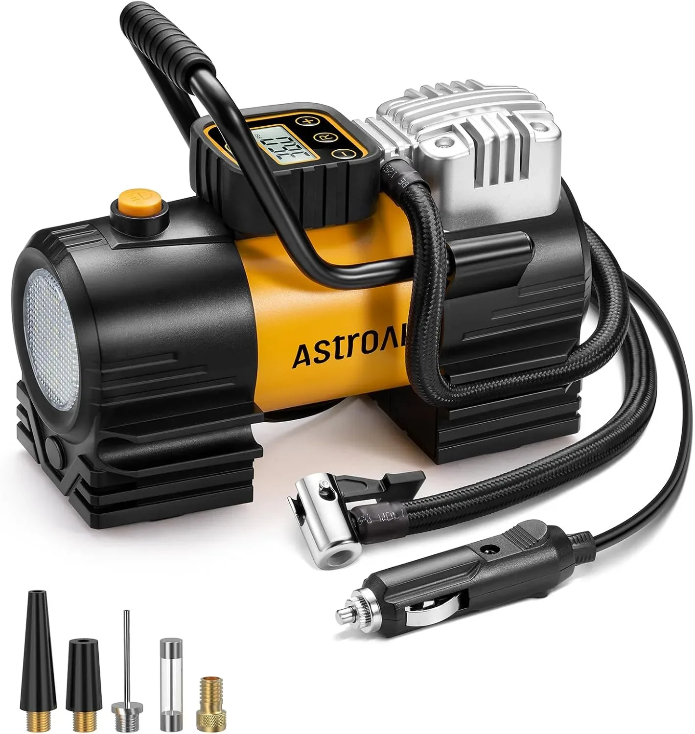 AstroAI Tire Inflator Portable Air Compressor 12VDC Tire Pump Digita product photograph