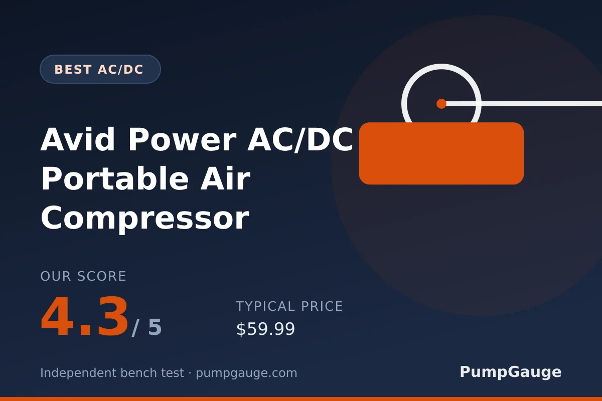 Avid Power AC/DC Portable Air Compressor — portable air compressor reviewed by PumpGauge