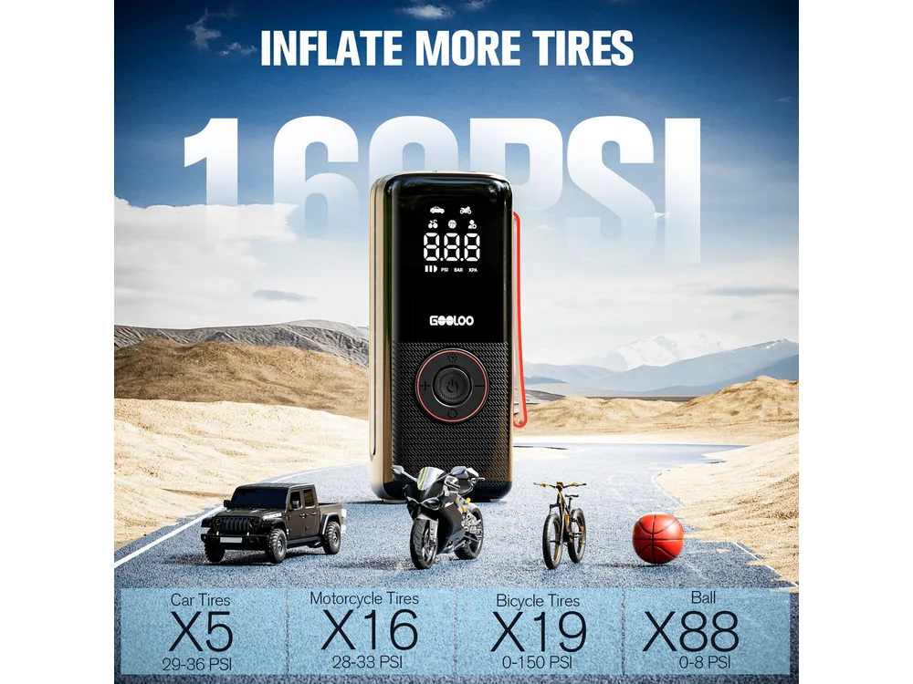 GOOLOO GOOLOO A6 Lite Tire Inflator manufacturer product photograph 3