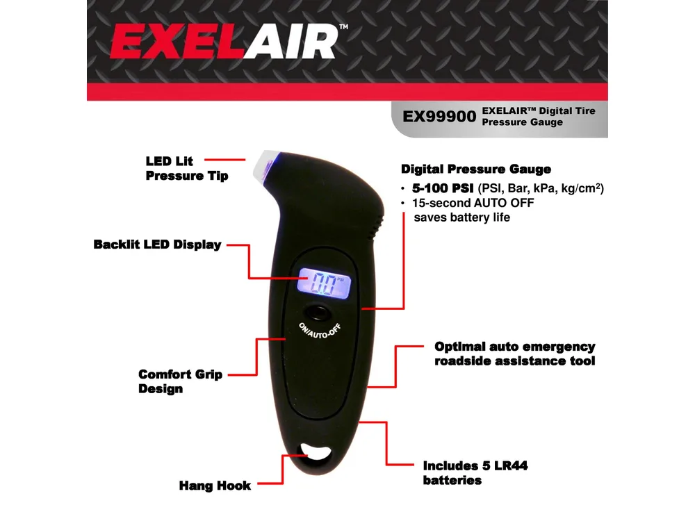 Milton EXELAIR Digital Tire Gauge (EX99900) manufacturer product photograph 4
