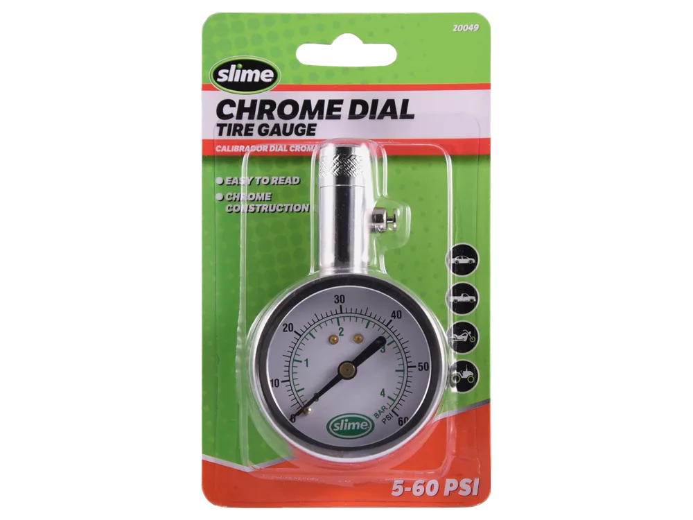 Slime Chrome Dial Tire Gauge (5-60 psi) manufacturer product photograph 3